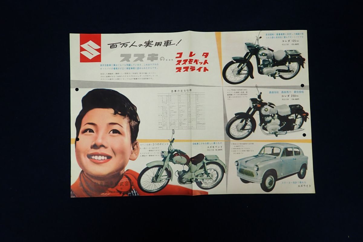 ♪チラシ71 スズキ自動車まとめて3枚♪SUZUKI/スズライト/スズキペット/コレタ/仕様書/消費税0円の画像3