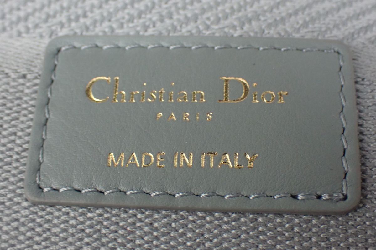 ◆54 バッグ74 Christian Dior LADY D-LITE ミディアムバッグ カナージュ グレー ハンドバッグ クリスチャン・ディオールの画像10
