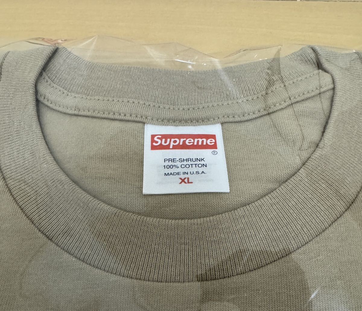 送料無料 2024SS Supreme 30th Anniversary First Tee シュプリーム 30周年 記念 ファースト Tシャツ XL サイズ カーキ khaki_画像5