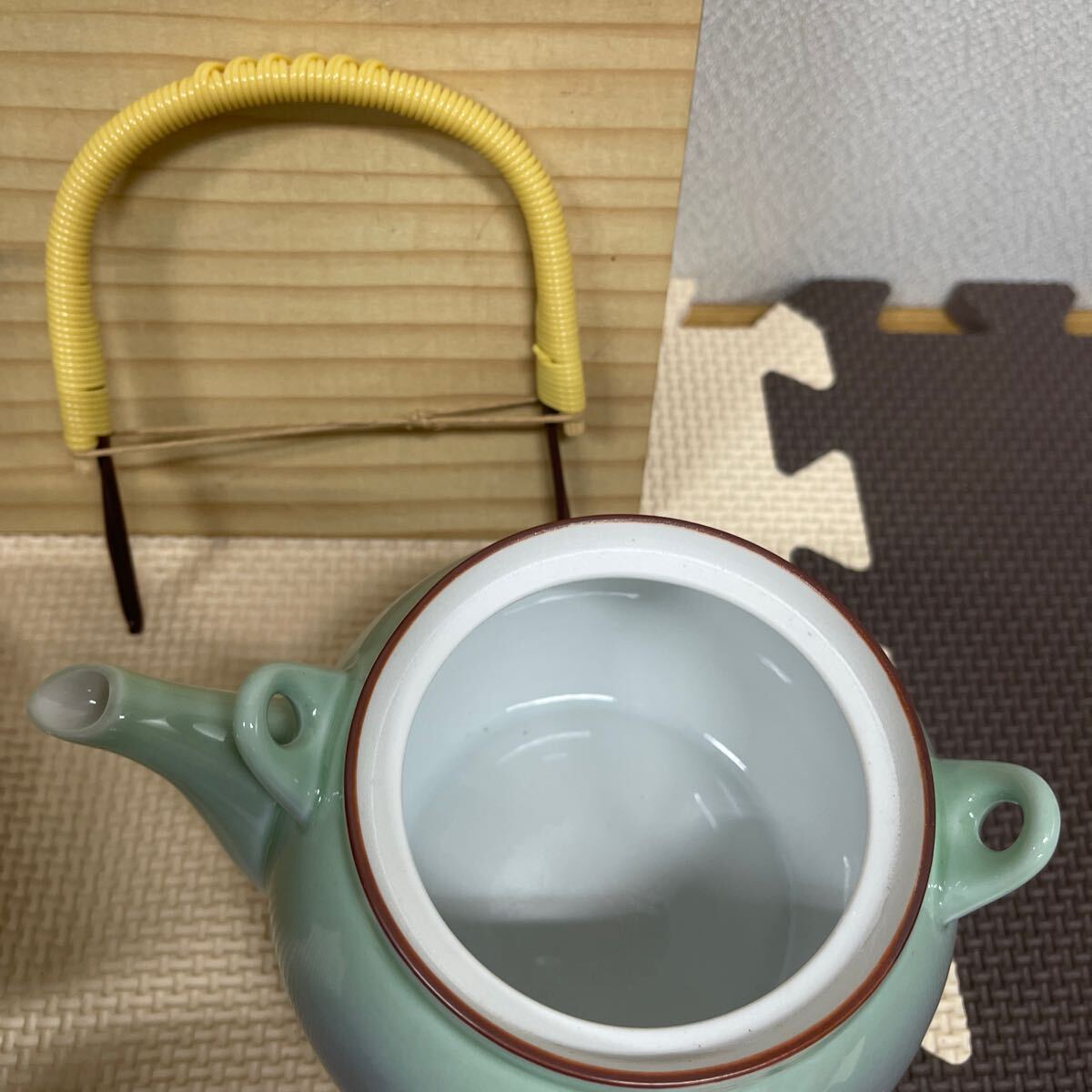 ● 番茶器揃 都花 茶器セット 有田焼 和食器 茶器 湯呑 陶器 5客 未使用品 ●の画像3