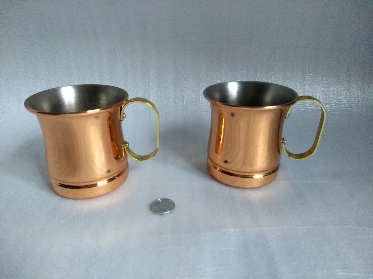 ホームウェア コッパー100 銅 マグカップ スレキズヨゴレハゲ変色等有 home ware copper100の画像1