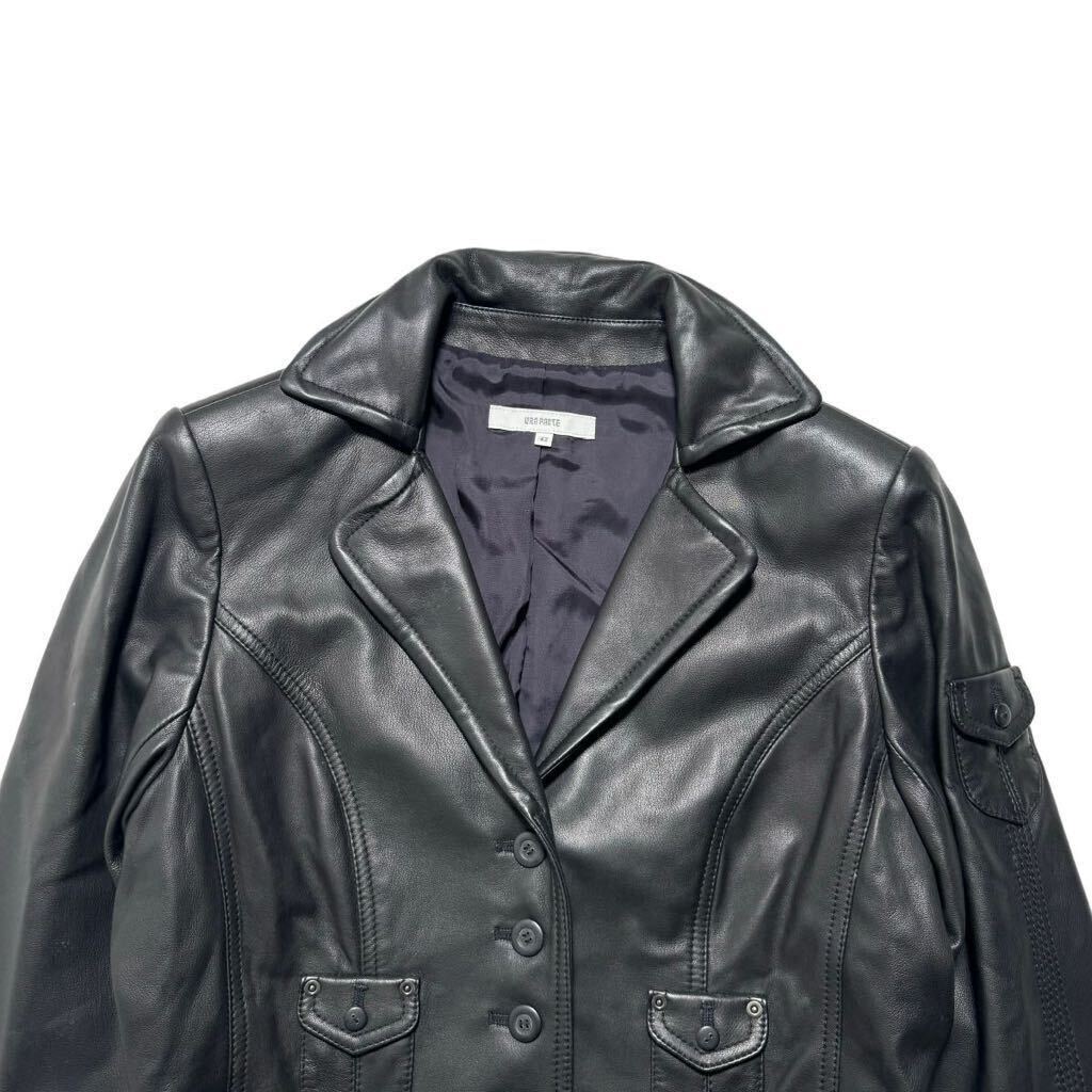 Rare 00s Japanese Label design leather jacket Y2K 14th addiction share spirit ifsixwasnine kmrii lgb goa 90s obelisk TORNADO MARTの画像2