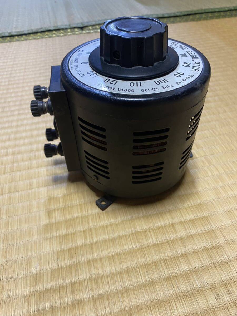 SD-135 摺動電圧調整器 0-130V 5A スライドレギュレーター MITSUNAGA の画像4