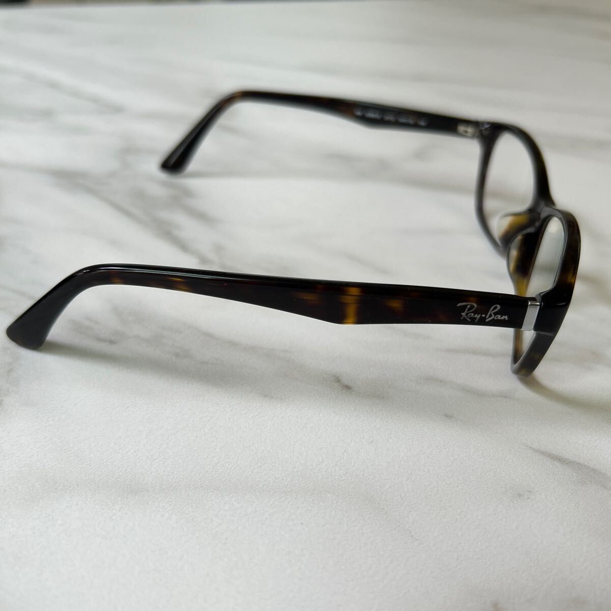 Ray-Ban レイバン +1.25 眼鏡 ケース付 老眼鏡　シニアグラス　リーディンググラス　ブラウン　マーブル　セルフレーム_画像4