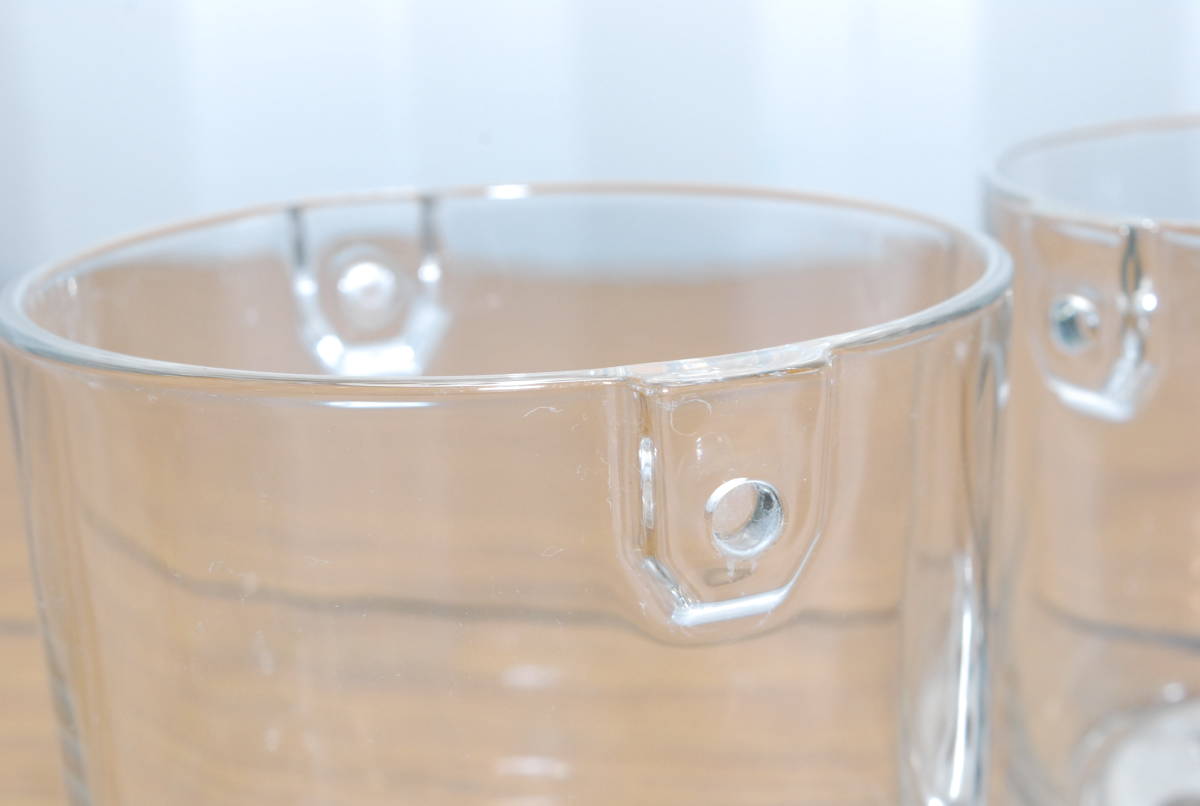  стеклянный ведерко для льда 2 шт. комплект * блокировка лед сок алкоголь товары 