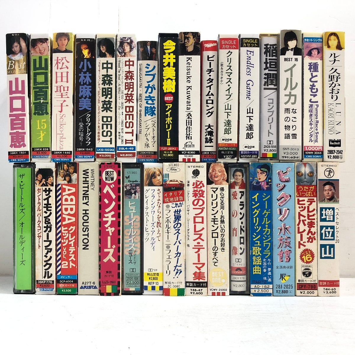 【カセットテープ】まとめて31本 山口百恵 松田聖子 桑田佳祐 大滝詠一 山下達郎 アバ S&G アランドロン スーパーカー プロレス曲ほか▲の画像9