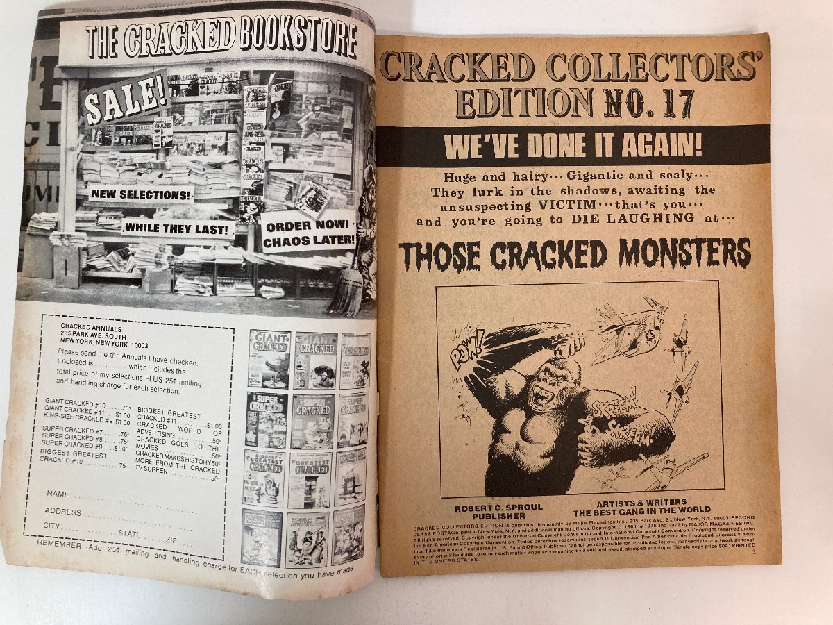【まとめて5冊】アメコミ雑誌 CRACKED COLLECTORS' EDITION No.17/ EXTRA SPECIAL CRACKED / FAMOUS MONSTERS MAY 1977 他★の画像6
