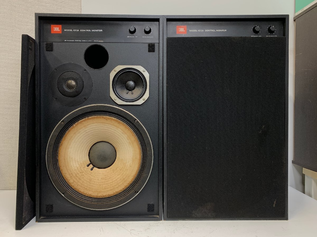 JBL 4312A ペア＜音出し確認・ガリあり＞3WAY スピーカーシステム コントロールモニター ※引取り可 □の画像1