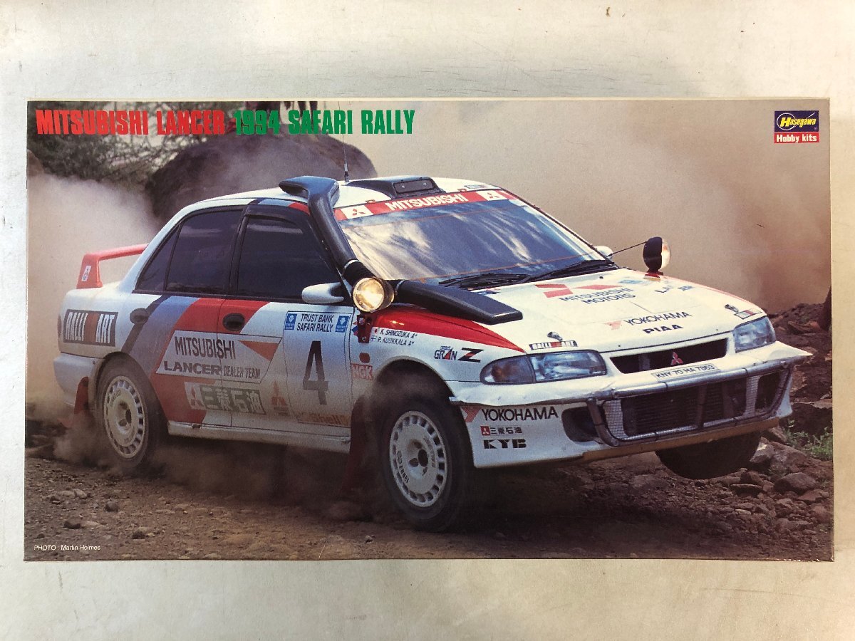 【未組立プラモデル】長谷川 MITSUBISHI ランサー 1994サファリラリー1/24《組説付》HASEGAWA 三菱 LANCER 1994 SAFARI RALLY 日本製 ▲の画像1