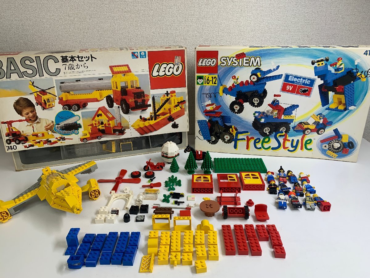 【ジャンク】LEGO BASIC 基本セット / LEGO SYSTEM Free Style / パーツ多数・ミニフィグ 12体 他 レゴ ☆の画像1