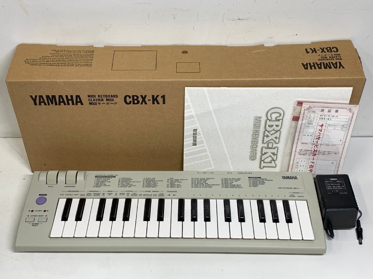 YAMAHA CBX-K1＜動作確認済み＞ACアダプター・元箱・取説付き ヤマハ 37鍵 MIDIキーボード MADE IN JAPAN PA-3 DTM ※引取り可 /巻 □の画像1