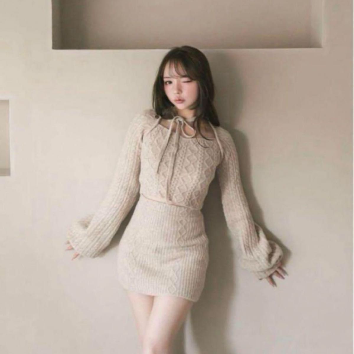 andmary アンドマリー ヴィヴィアンリボンニット&スカート andmary アンドマリー ヴィヴィアンリボンニット&スカート