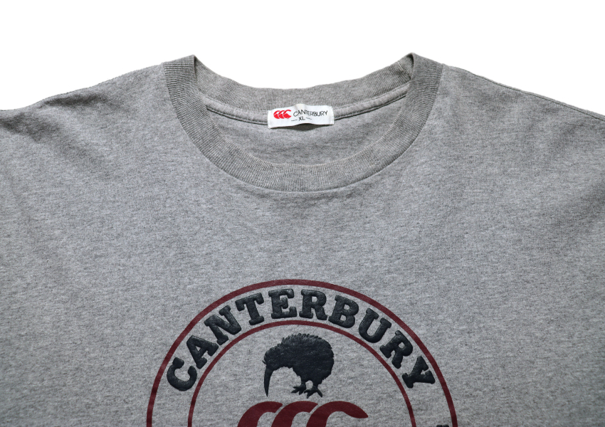 Canterbury カンタベリー プリント ロゴ 長袖 Tシャツ サイズXL グレー メンズ トップスの画像3