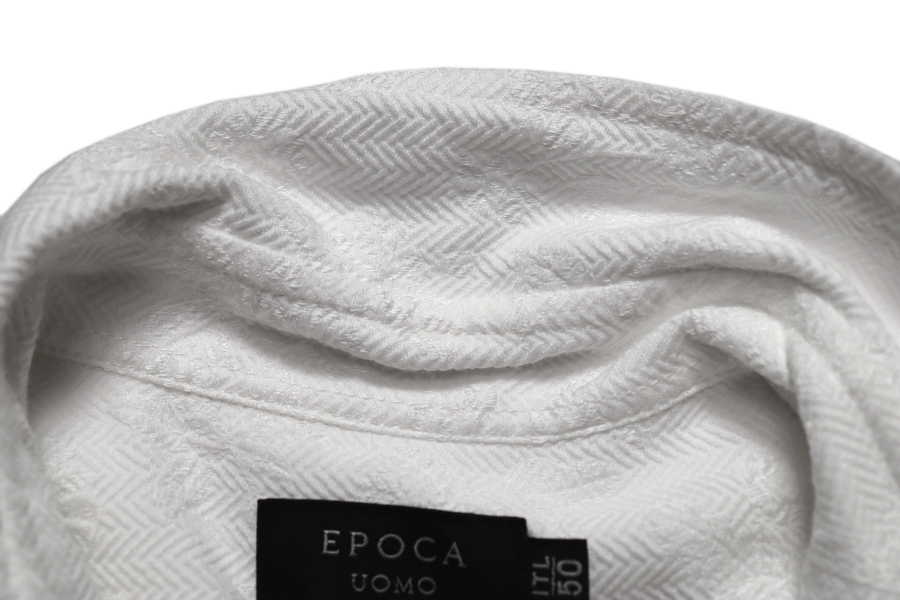 EPOCA UOMO エポカウォモ ジャガード生地 長袖 シャツ サイズ５０/XL ホワイト メンズ トップス_画像5