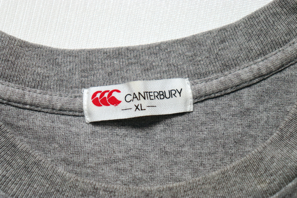 Canterbury カンタベリー プリント ロゴ 長袖 Tシャツ サイズXL グレー メンズ トップスの画像4