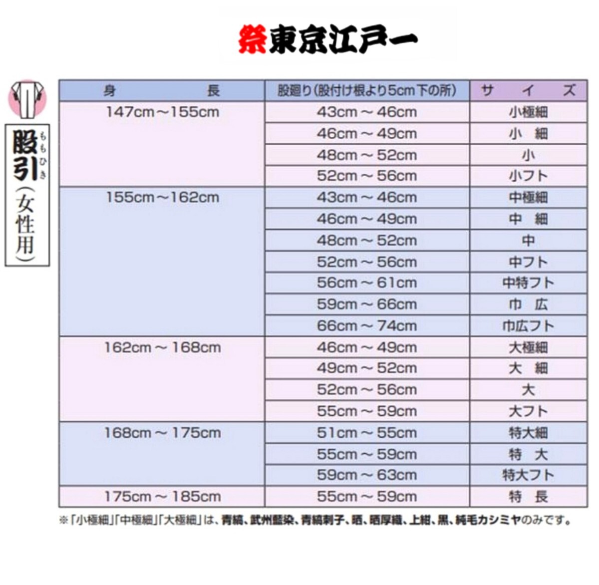 【新品未使用級】祭り衣装/江戸一/股引き/正藍染め【S/小細】大人レディース女性