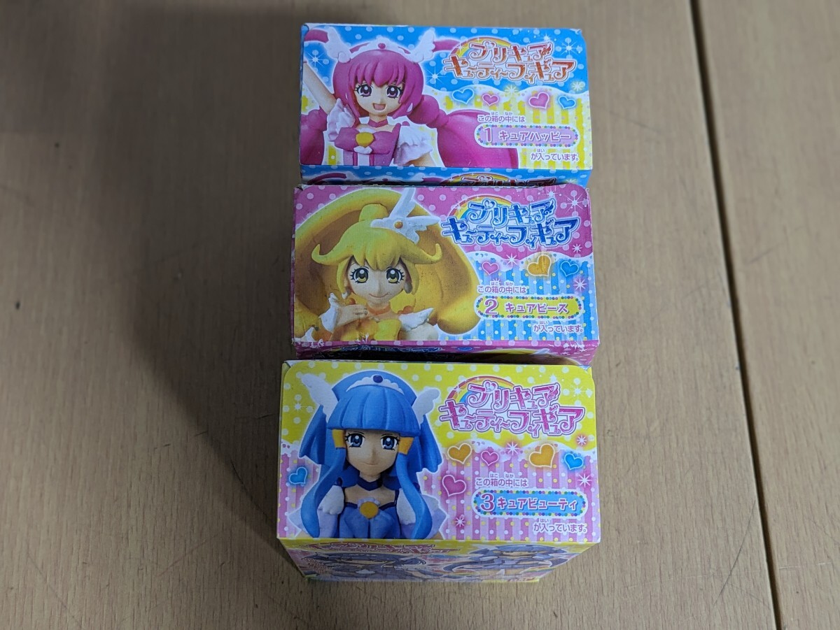  unopened summarize / Precure cutie - figure 3 piece 3 kind Shokugan set sale kyua happy kyua piece kyua view ti