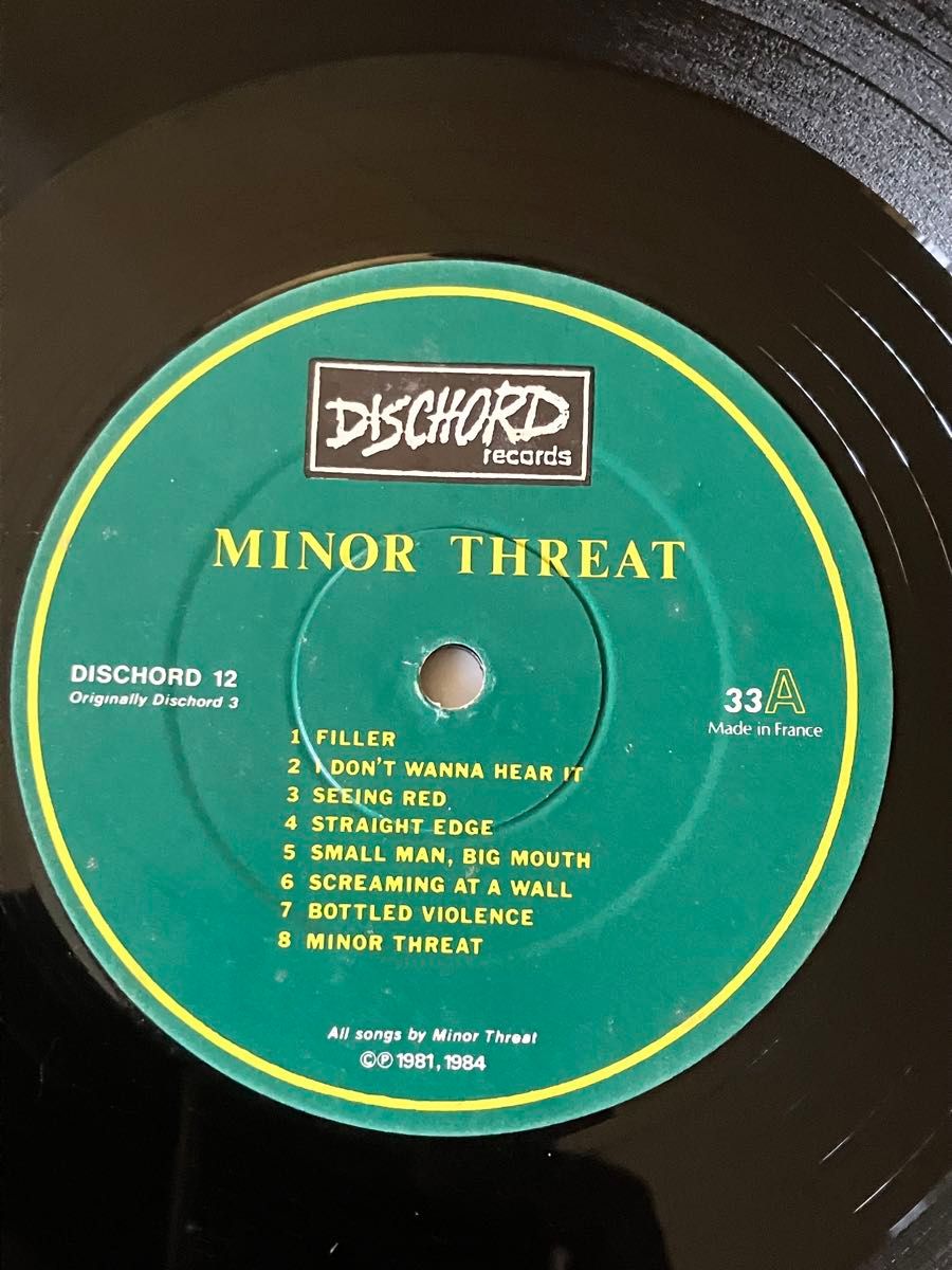 MINOR THREAT/マイナースレット  LP