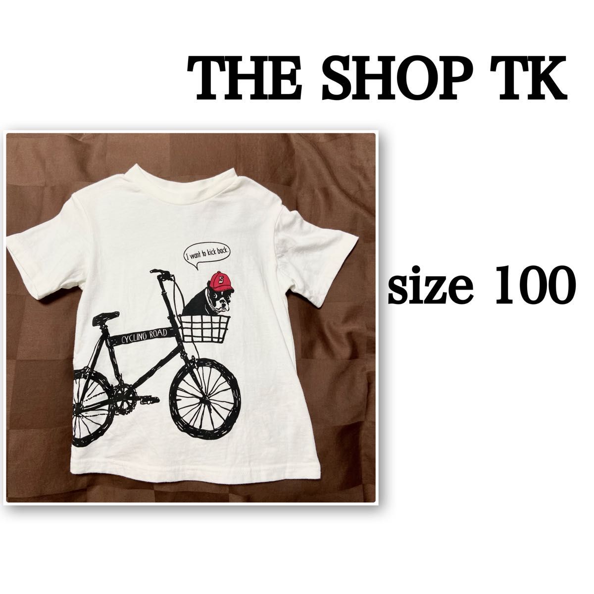 THE SHOP TK (Kids) 100cm used 半袖Tシャツ 半袖 カットソー Tシャツ ホワイト