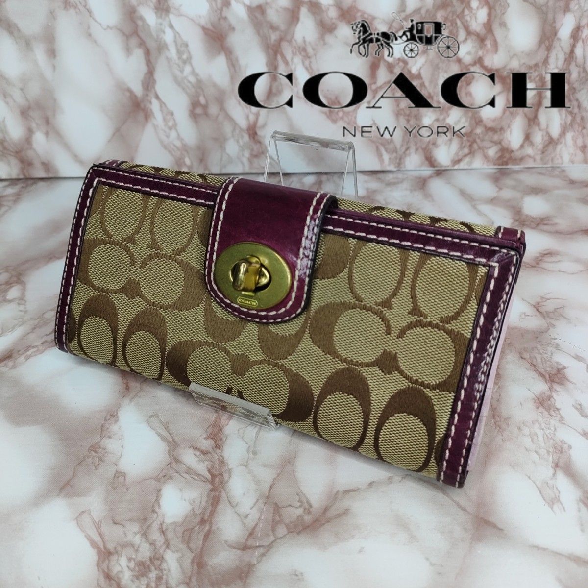 93　 COACH　 コーチ　 シグネチャー　 長財布