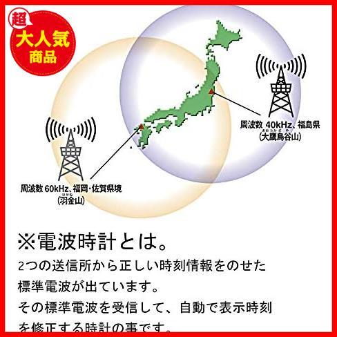 ★ホワイト★ () 目覚まし時計 電波時計 温度計 湿度計付き フィットウェーブスマート 白 77×120×54mm 8RZ166SR03の画像5