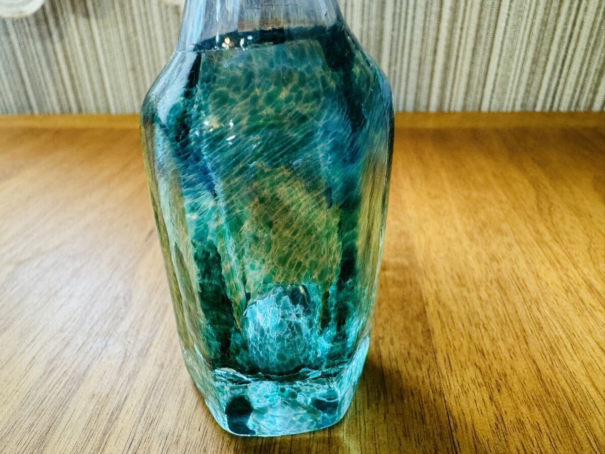 【美品】KOSTA BODA コスタボダ Antikva Bertil Vallien アンティクヴァ バーティルヴァリーン 一輪挿し 花器 フラワーベース ガラス瓶の画像6