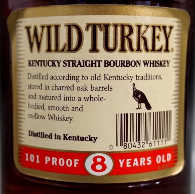 1円～【古酒未開栓】 ワイルドターキー 8年 101 PROOF 1000ml 97年 WILD TURKEY_画像6