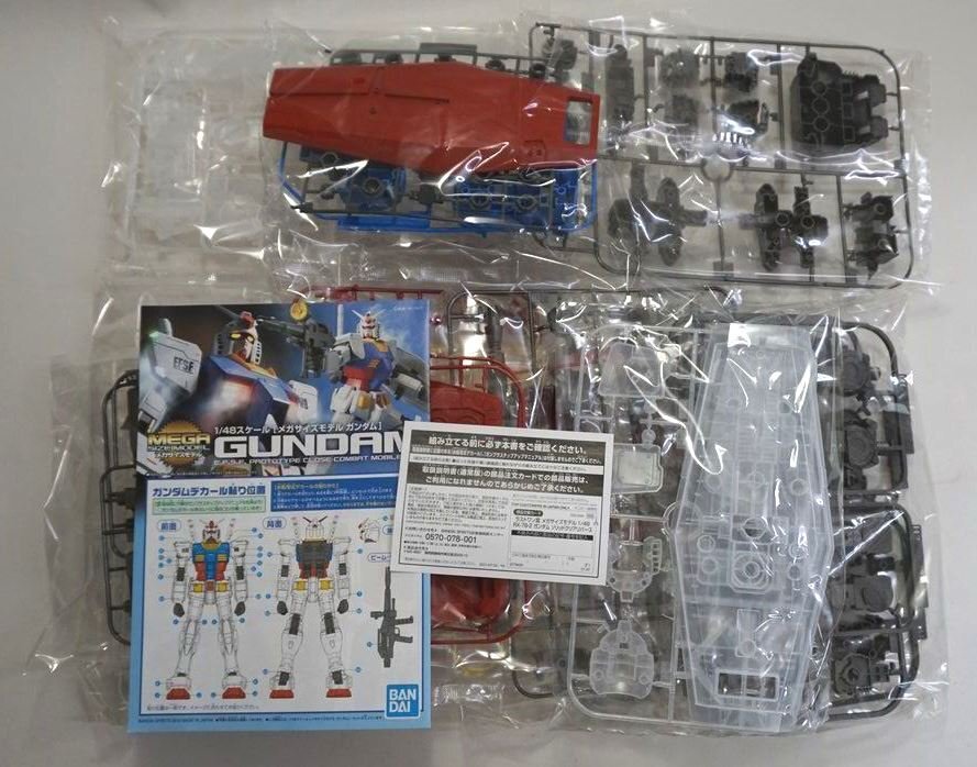 1 jpy ~[ plastic model ] not yet constructed Gundam mega size model last one .1/48 RX-78-2 solid clear Rebirth Bandai 