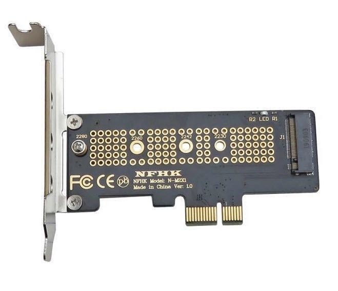 2セット PCIe PCIExpress x1 M.2（NGFF）NVMe SSD 変換アダプタ 未使用 Gen3 Gen4対応 標準ブラケット（フルハイト）用_画像3
