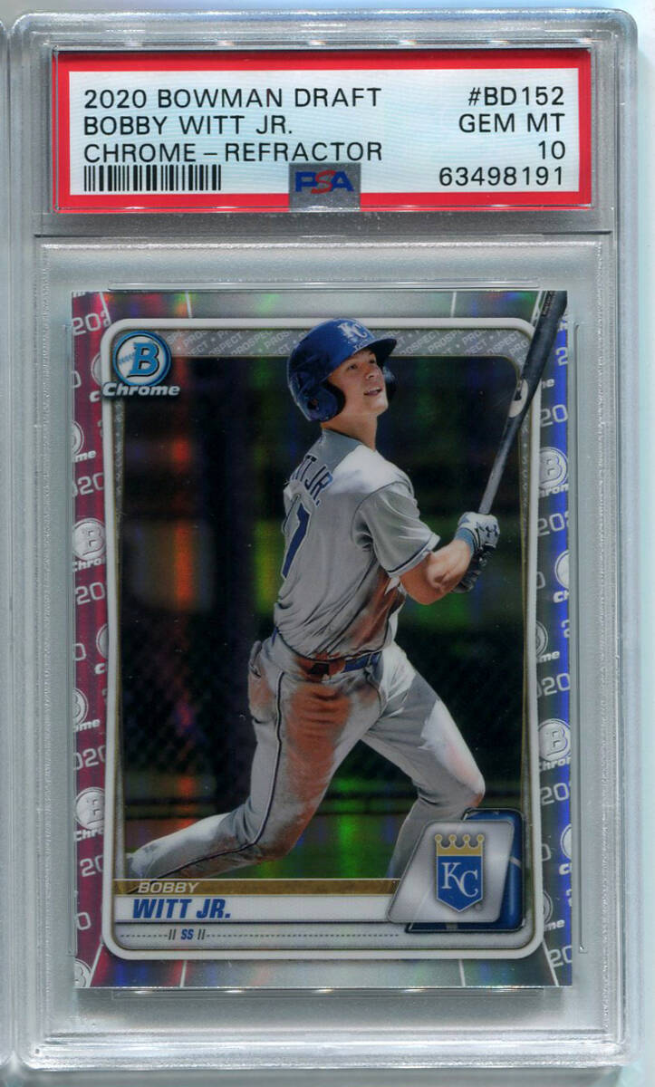 2020 Bowman Draft Chrome Refractor BD-152 Bobby Witt Jr. リフラクター PSA 10_画像1