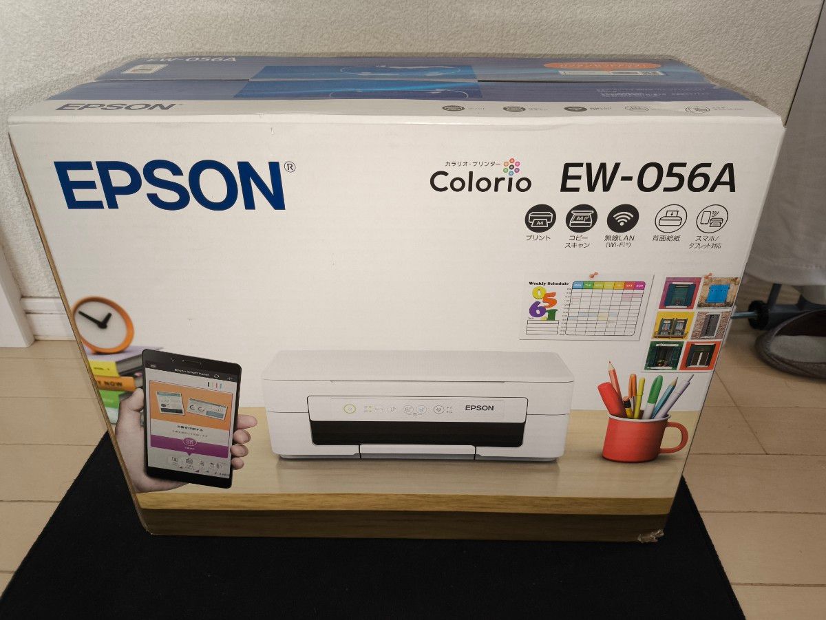 インク付いてます。 EPSON インクジェット 複合機 EW-056A  カラリオプリンター