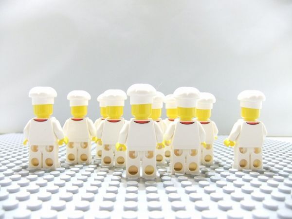 NN10 レゴ ミニフィグ コック・シェフ 10個セット 新品未使用 LEGO社純正品の画像2
