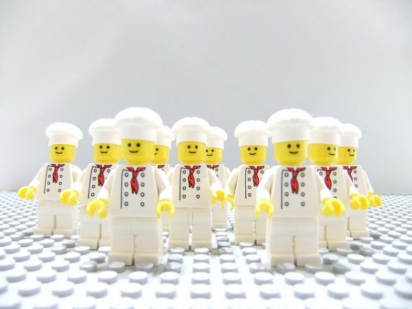 NN10 レゴ ミニフィグ コック・シェフ 10個セット 新品未使用 LEGO社純正品の画像1
