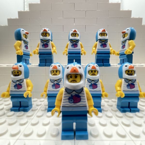 B5 レゴミニフィグ ペンギン着ぐるみ 両面顔 10個セット 新品未使用 LEGO社純正品の画像1