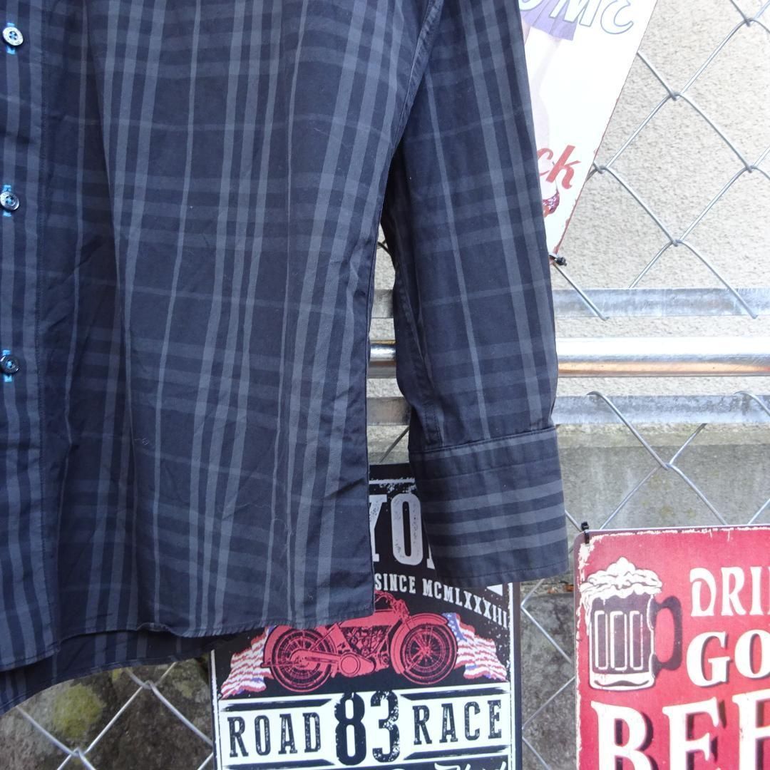  Burberry Black Label рубашка с длинным рукавом размер 3 черный проверка три . association 8829