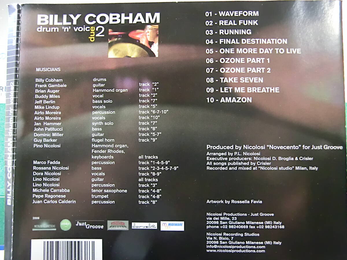 BILLY COBHAM / DRUM 'N' VOICE 2 ビリー・コブハム *CD *FRANK GAMBALE, JOHN PATITUCCI, AIRTO MOREIRA, JAN HAMMER, JEFF BERLINの画像2