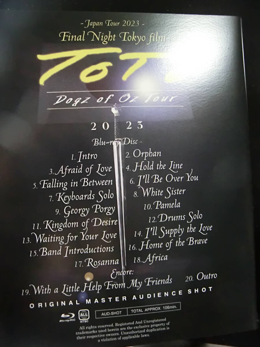 TOTO / DOGZ OF OZ TOUR 2023 *ブルーレイ *STEVE LUKATHER, JOSEPH WILLIAMS, JOHN PIERCE_画像2