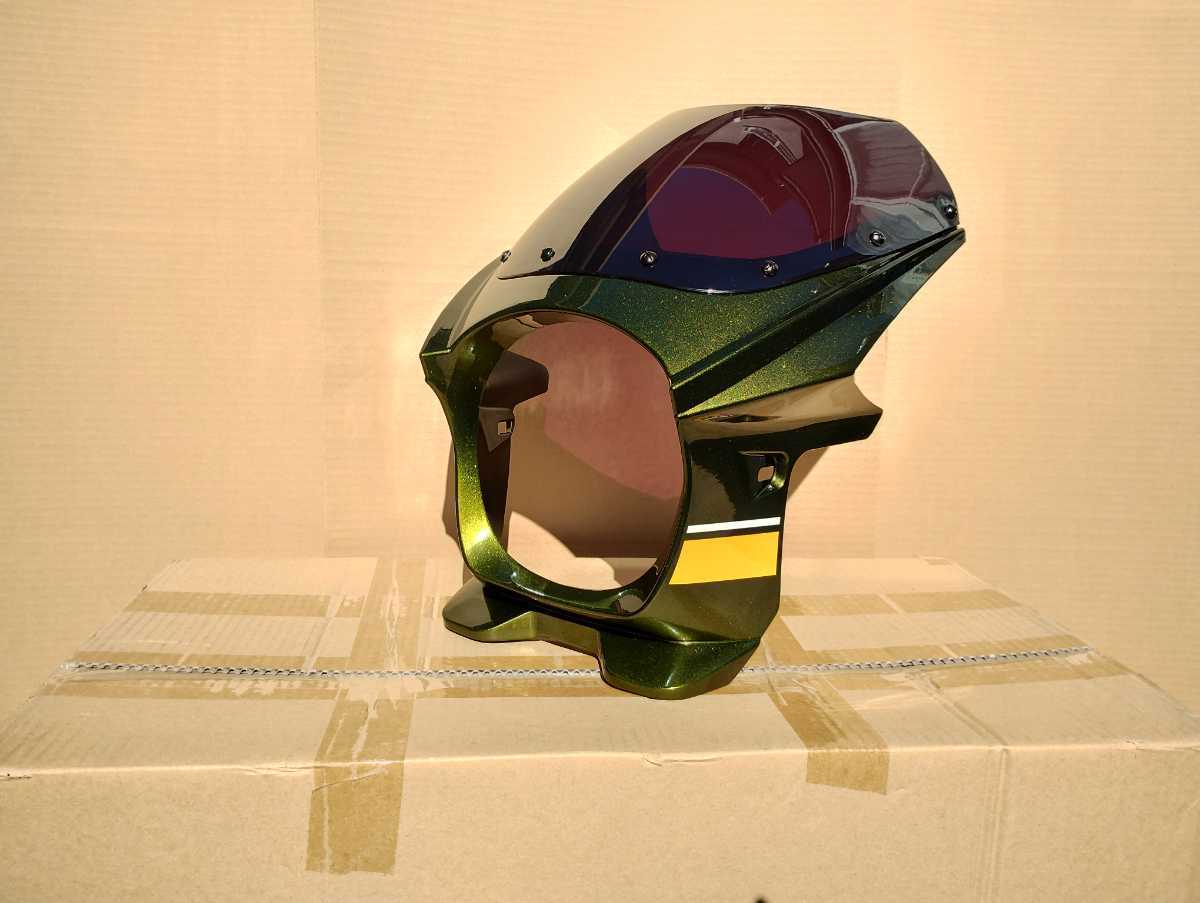 * new goods unused!Kawasaki/Z900RS/ bikini cowl / Tiger / candy - tone green / high class clear finishing!