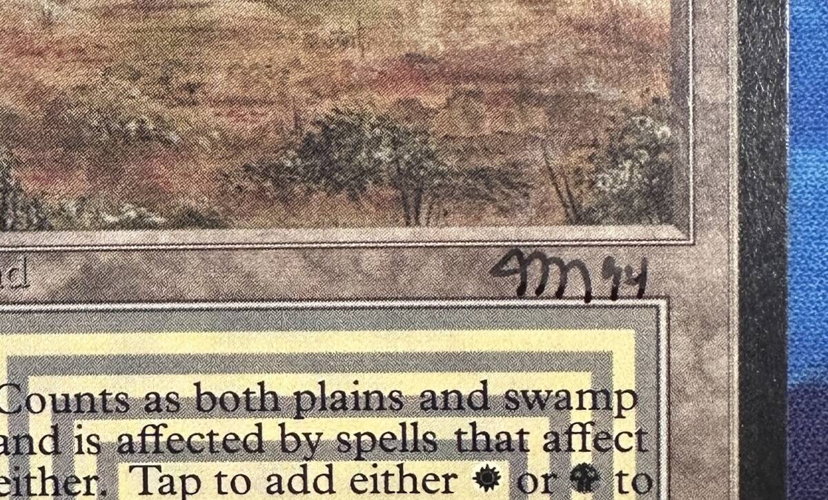 MTG Scrubland (サイン入り) β ベータ 英語版 デュアルランド MTG Scrubland (サイン入り) β ベータ 英語版 デュアルランド