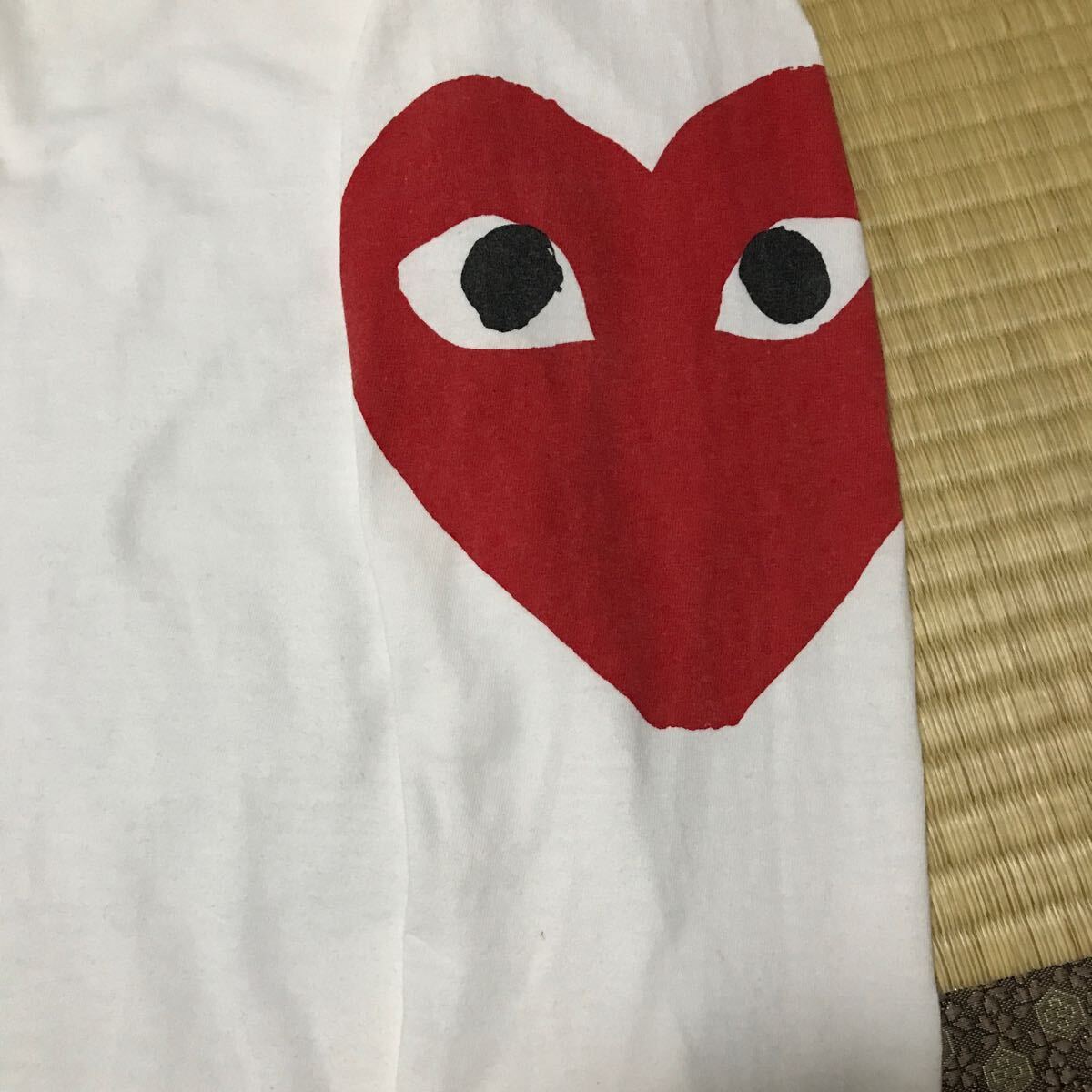 COMME des GARCONS コムデギャルソン 長袖 Tシャツ 袖プリント プレイロンT Lサイズ カットソーの画像3