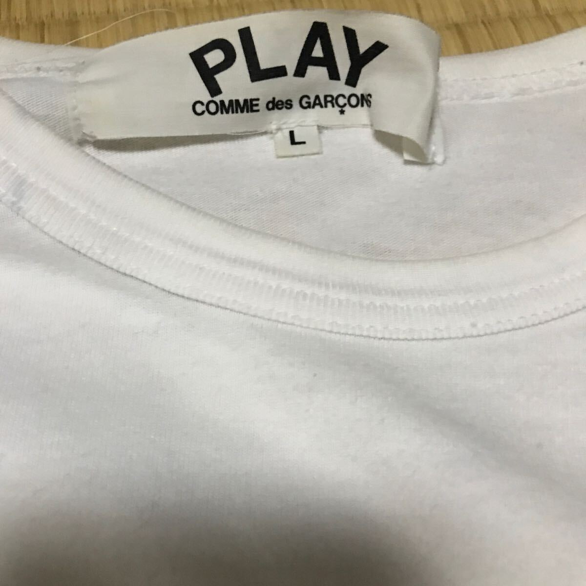 COMME des GARCONS コムデギャルソン 長袖 Tシャツ 袖プリント プレイロンT Lサイズ カットソーの画像5