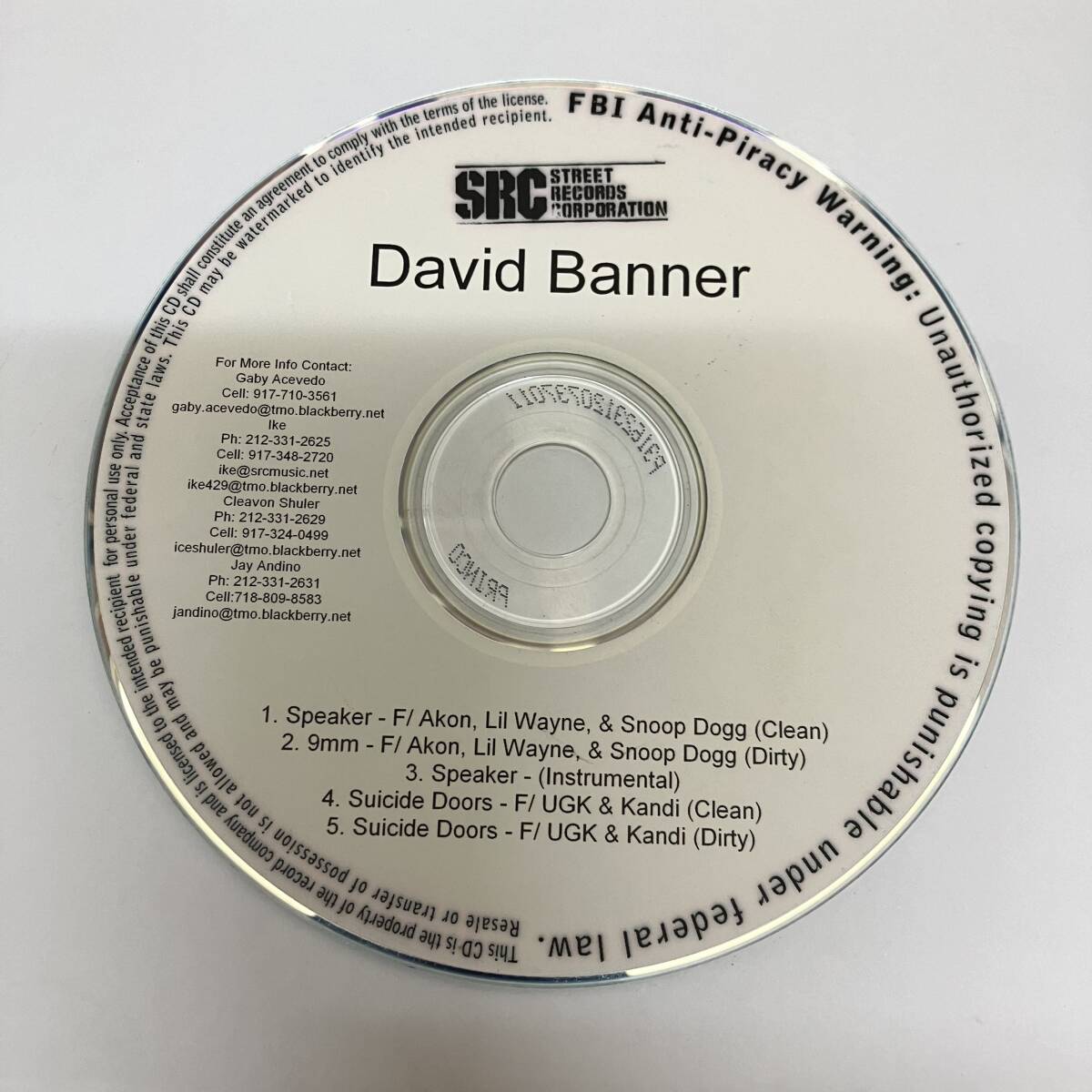 裸2020 HIPHOP,R&B DAVID BANNER - SPEAKER シングル CD 中古品_画像1