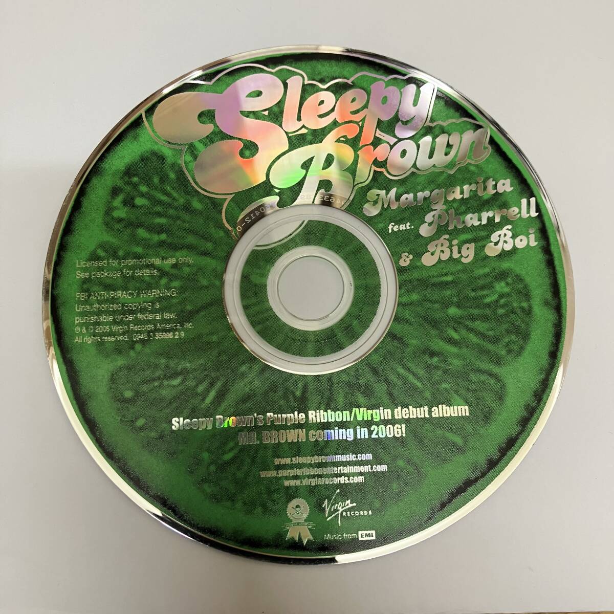 裸2020 HIPHOP,R&B SLEEPY BROWN - MARGARITA シングル CD 中古品_画像1