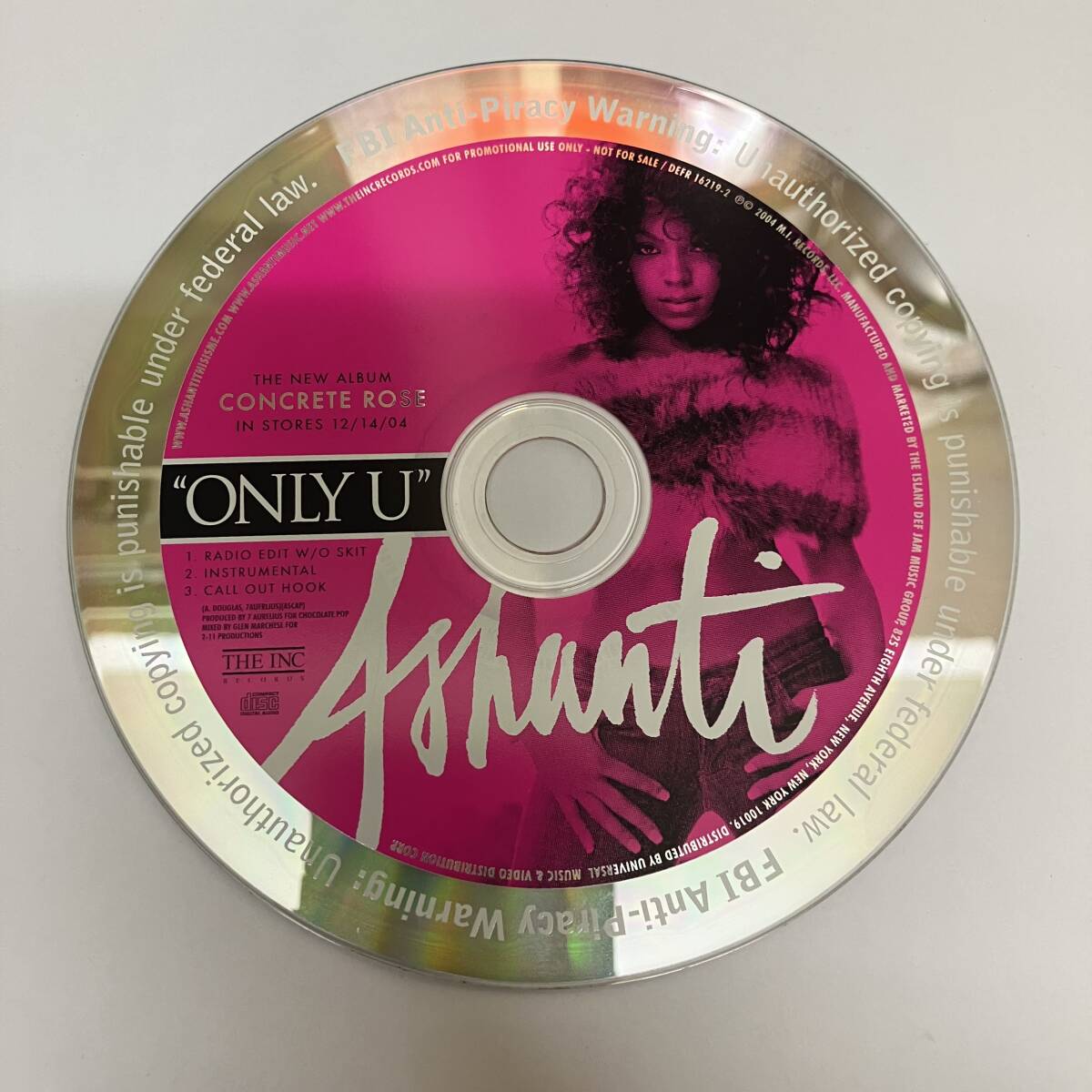裸24 HIPHOP,R&B ASHANTI - ONLY U INST,シングル CD 中古品_画像1