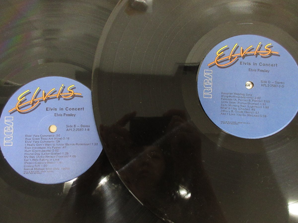 ◇A6927 レコード/LP盤「エルヴィスプレスリー ELVIS PRESLEY / Elvis In Concert【2枚組】」APL2-2587 アールシーエー RCA RECORDS_画像6