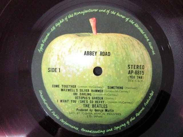 ◇F2765 LPレコード「【赤盤】アビイ・ロード ABBEY ROAD / ビートルズ THE BEATLES」AP-8815 東芝 LP盤/カラー盤_画像4