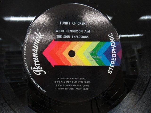 K1294 LPレコード「【見本盤?】Willie Henderson And The Soul Explosions/Funky Chicken」BL-754163の画像5