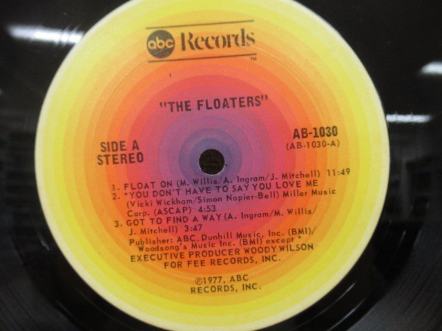 K1306 LPレコード「フローターズ/FLOATERS」AB-1030 FLOAT ON/DETROIT EMERALDS/DENNIS COFFY/フリーソウルの画像5