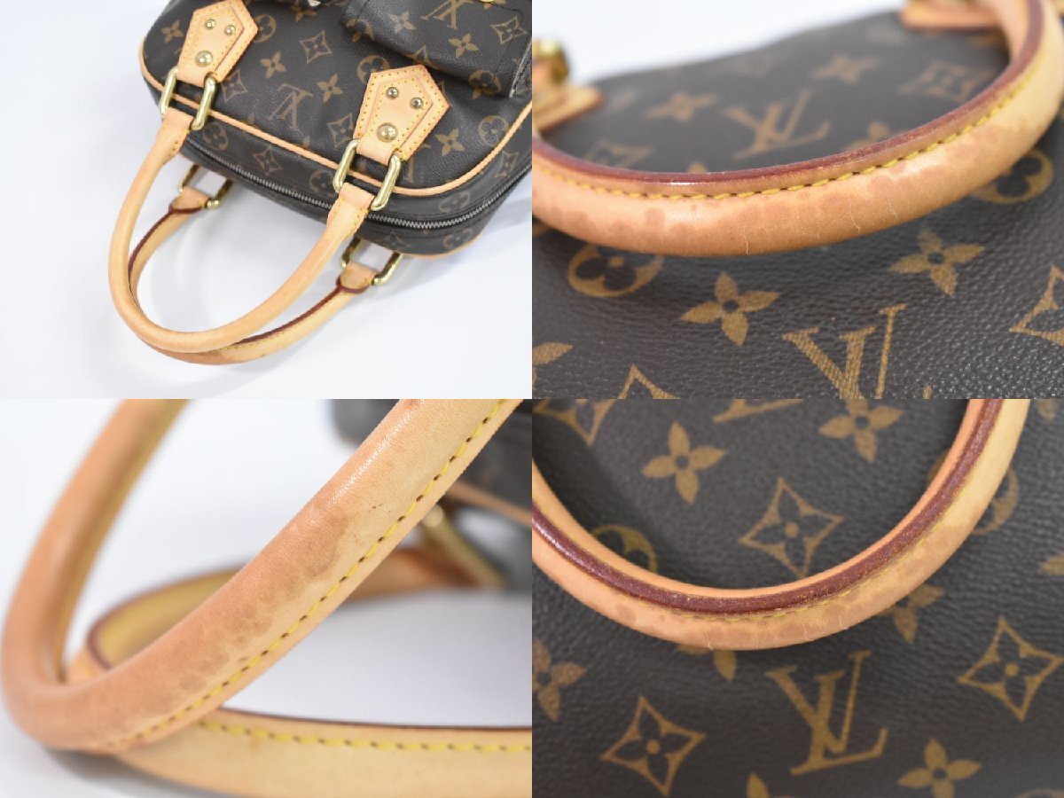 本物 ルイヴィトン LOUIS VUITTON LV マンハッタン PM モノグラム ハンドバッグ ブラウン M40026_画像5