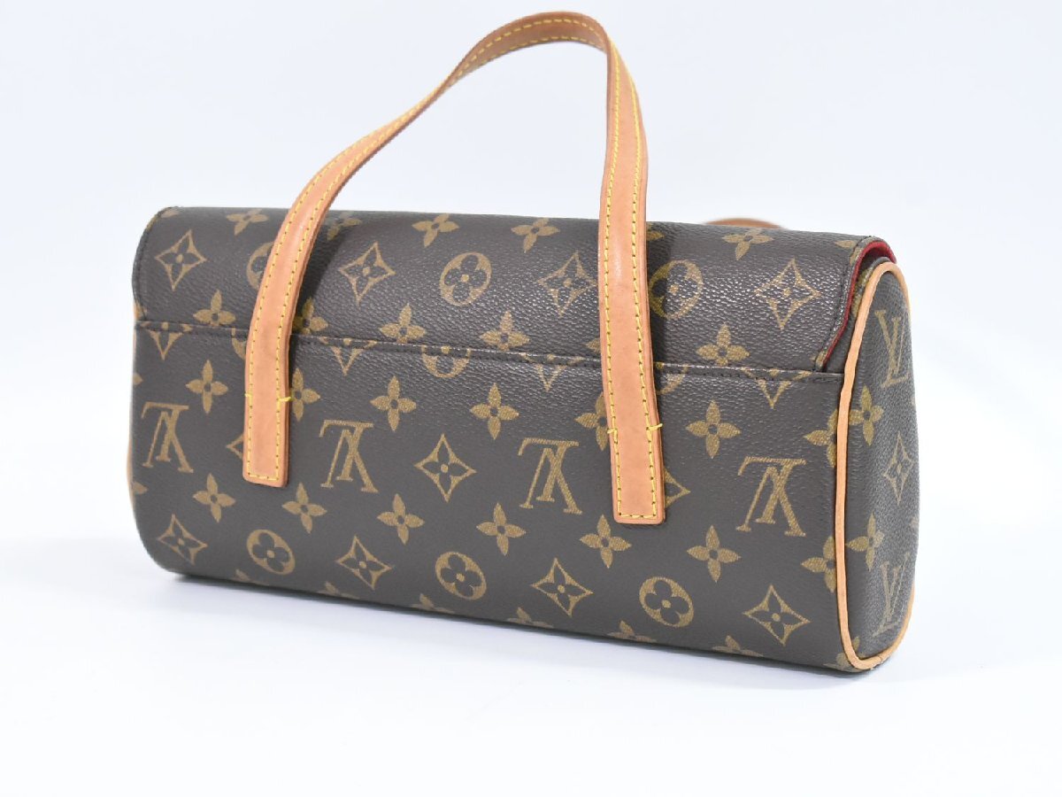 本物 ルイヴィトン LOUIS VUITTON LV ソナチネ モノグラム ハンドバッグ ブラウン M51902_画像2